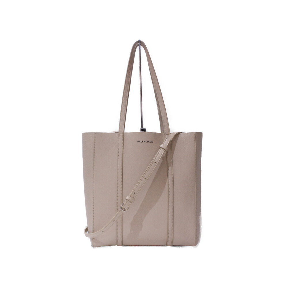 BALENCIAGA Everyday XS Tote Bag Shoulder Beige Tan Calfskin